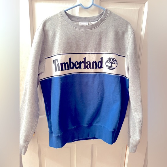 Timberland Other - Timberland blue & gray Jumper logo crew neck Men’s M